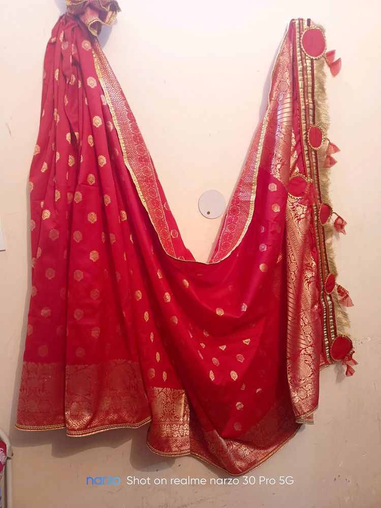 Red Banarasi Silk Saree