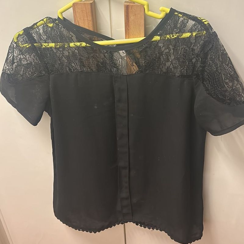 Pretty Polyester Black Top