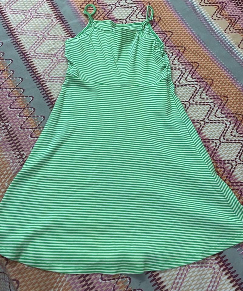 Striped Green Dress