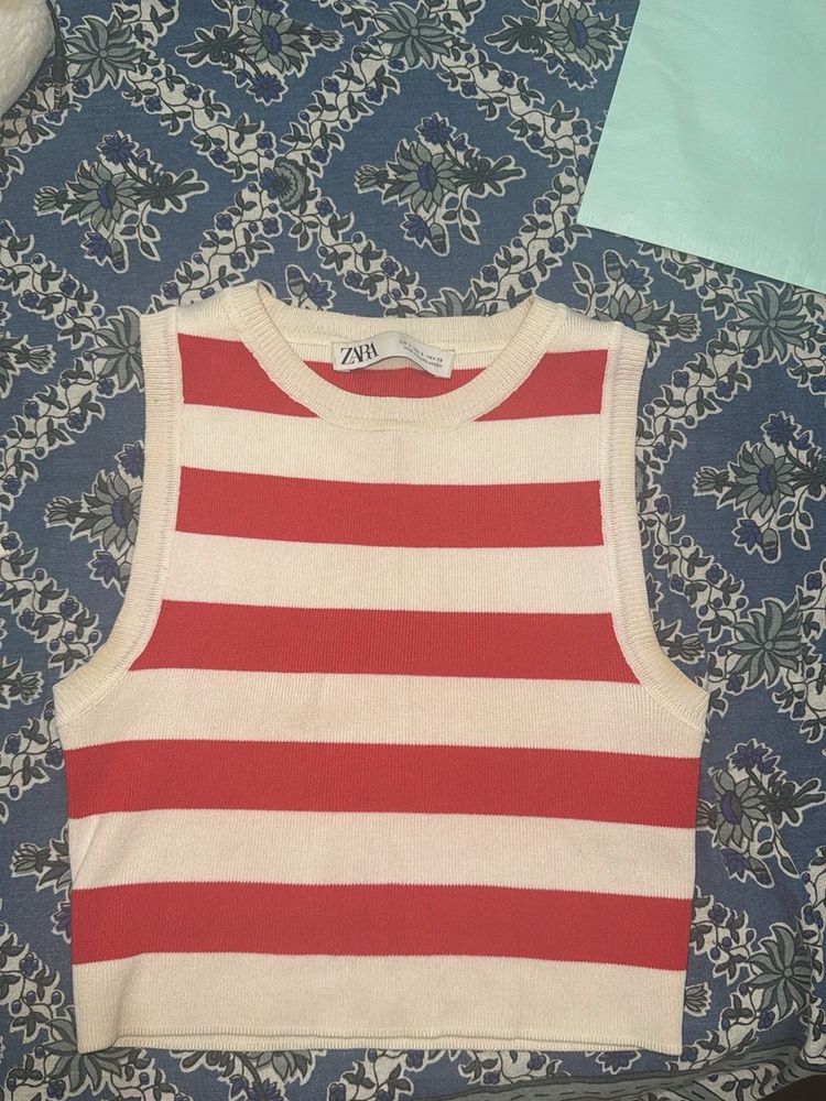 Zara Striped Knit Top