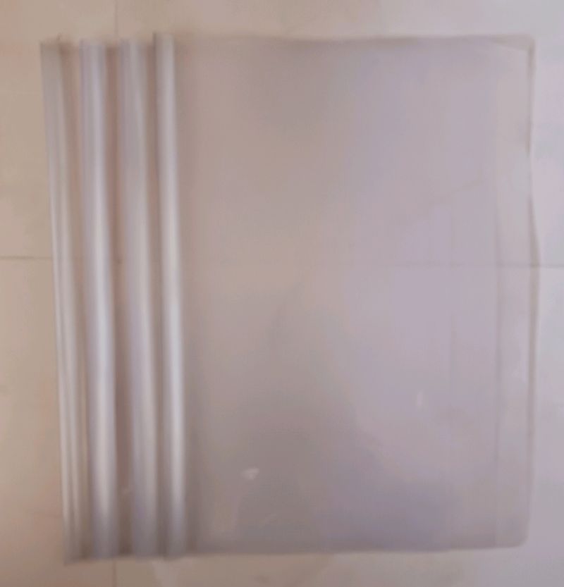 White Combo Set Of 4 Plastic File Folder Covers