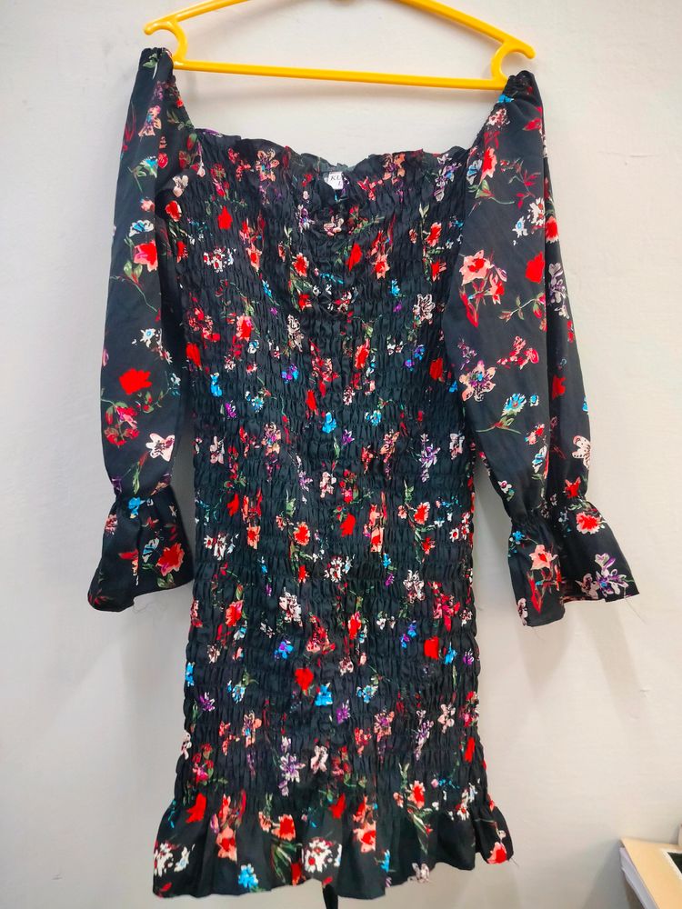 Floral Black Bodycon