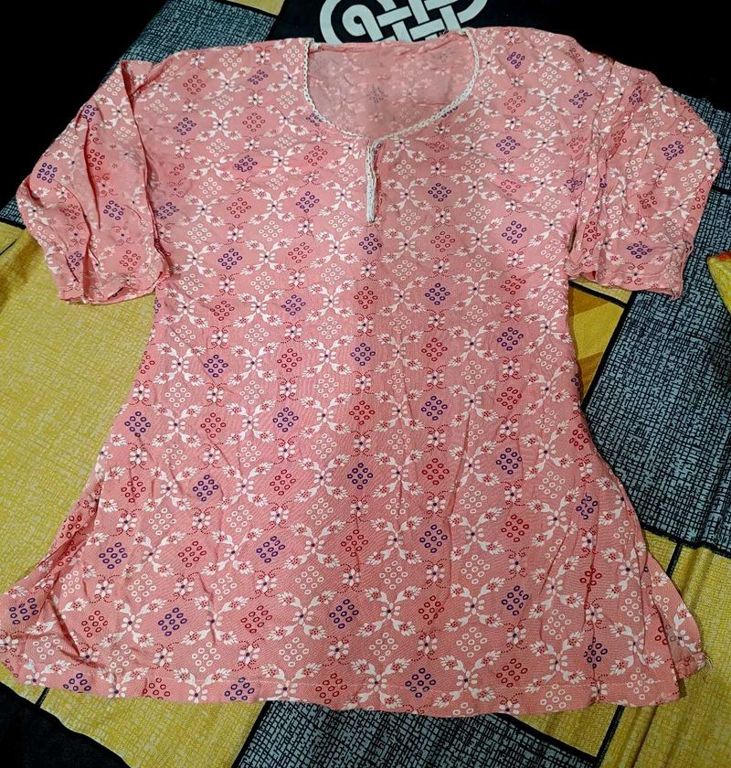 Peach Short Kurti