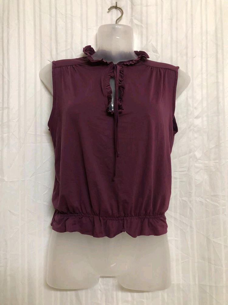 Morgan Purple Sleeveless Top