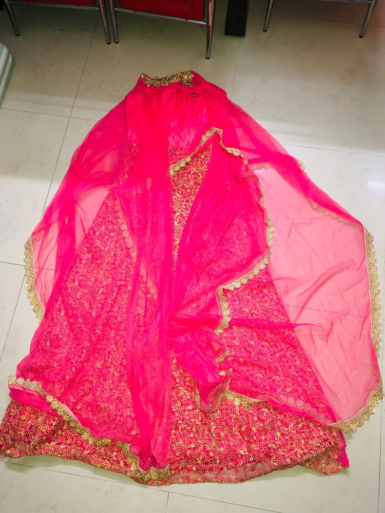 Enchanting Rose Gold Embroidered Gown