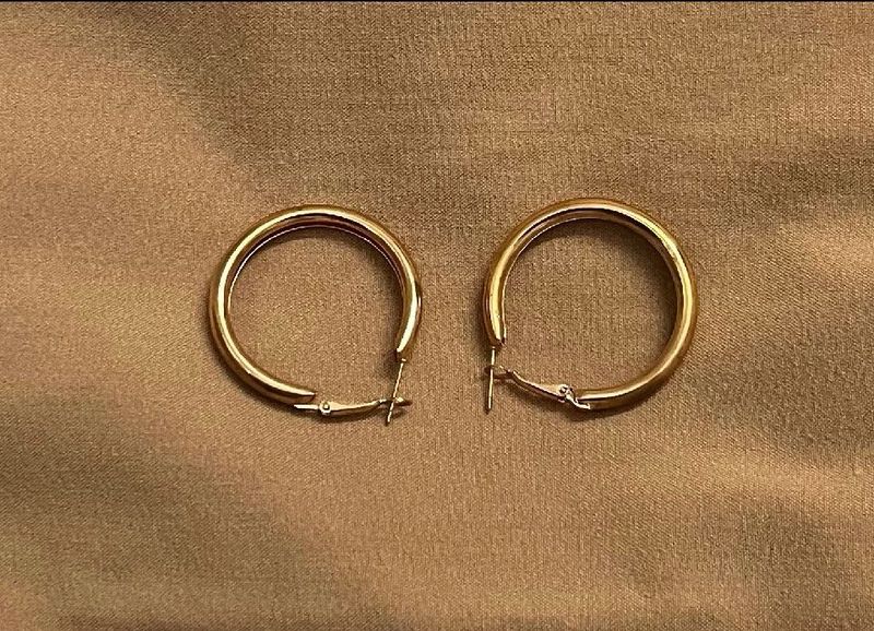 Gold-Plated Hoop Earrings