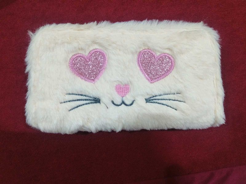 Cute Furry Cat Pencil Case