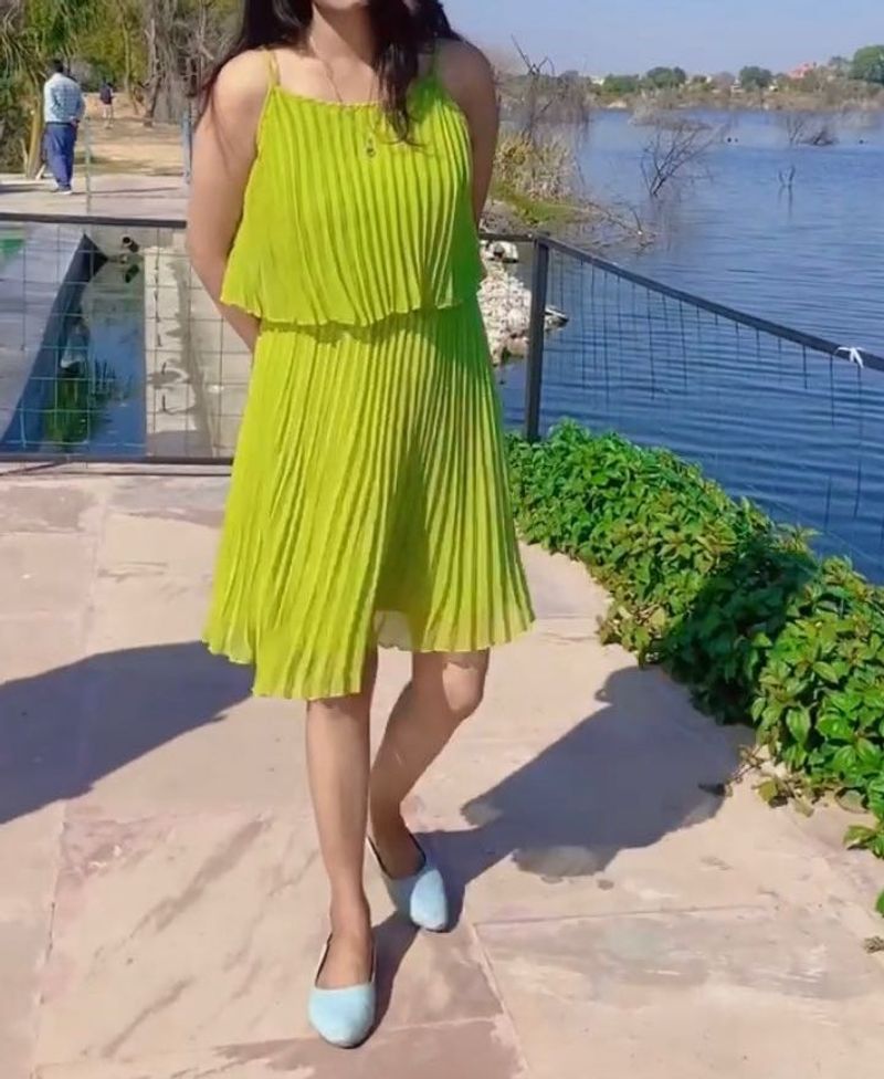 Sassafras Lime Green Dress