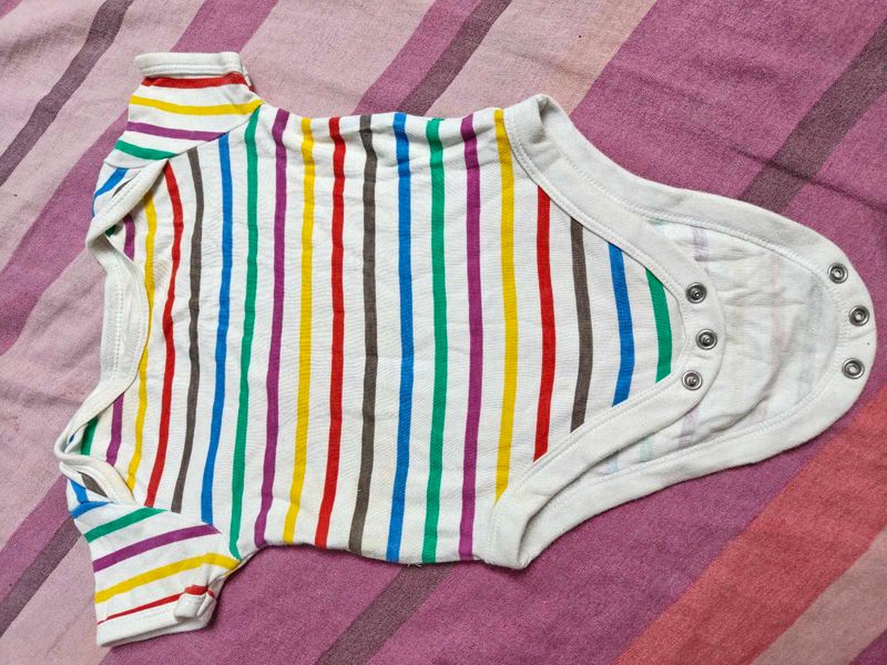 Rainbow Stripe Baby Bodysuit