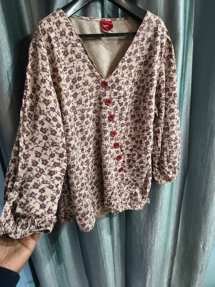 Floral Button-Down Top