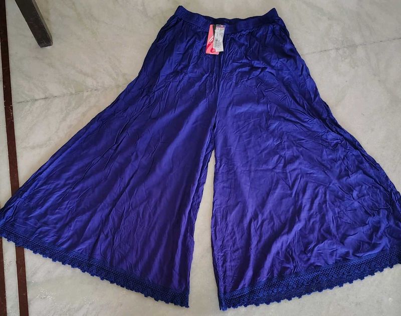Royal Blue Sharara /Plazo New With Tag 2 Pockets