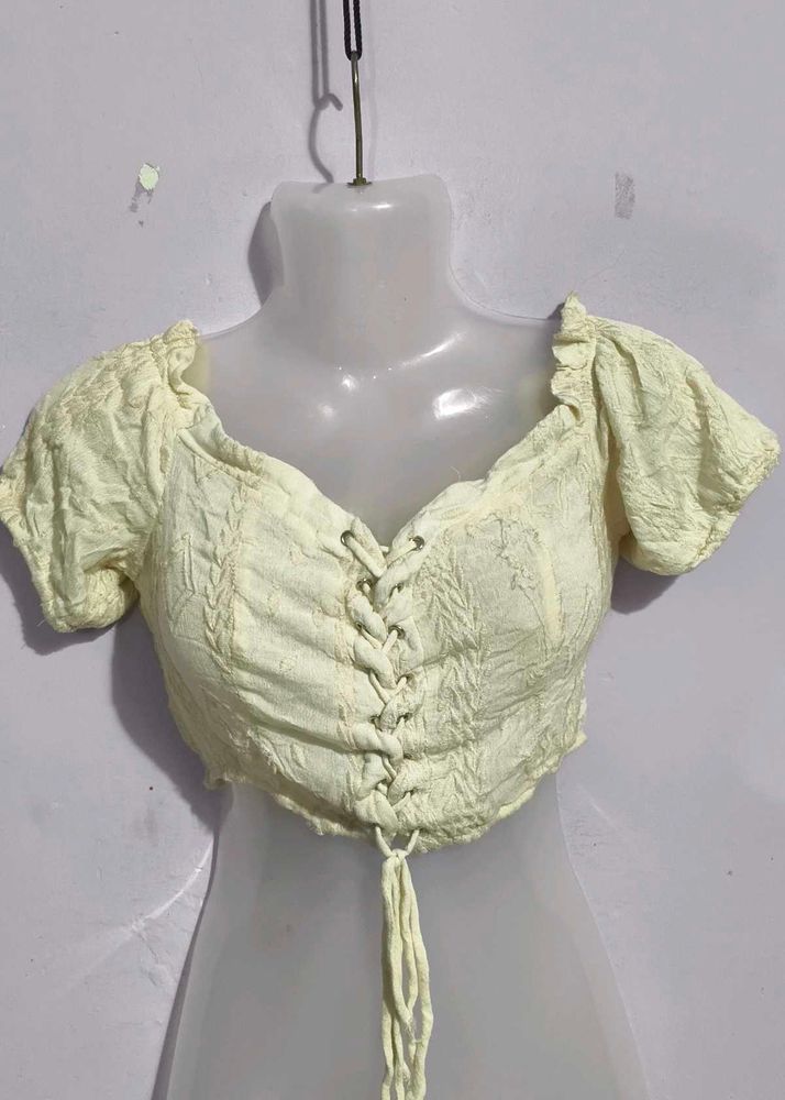 Cute Tie-Front Crop Top