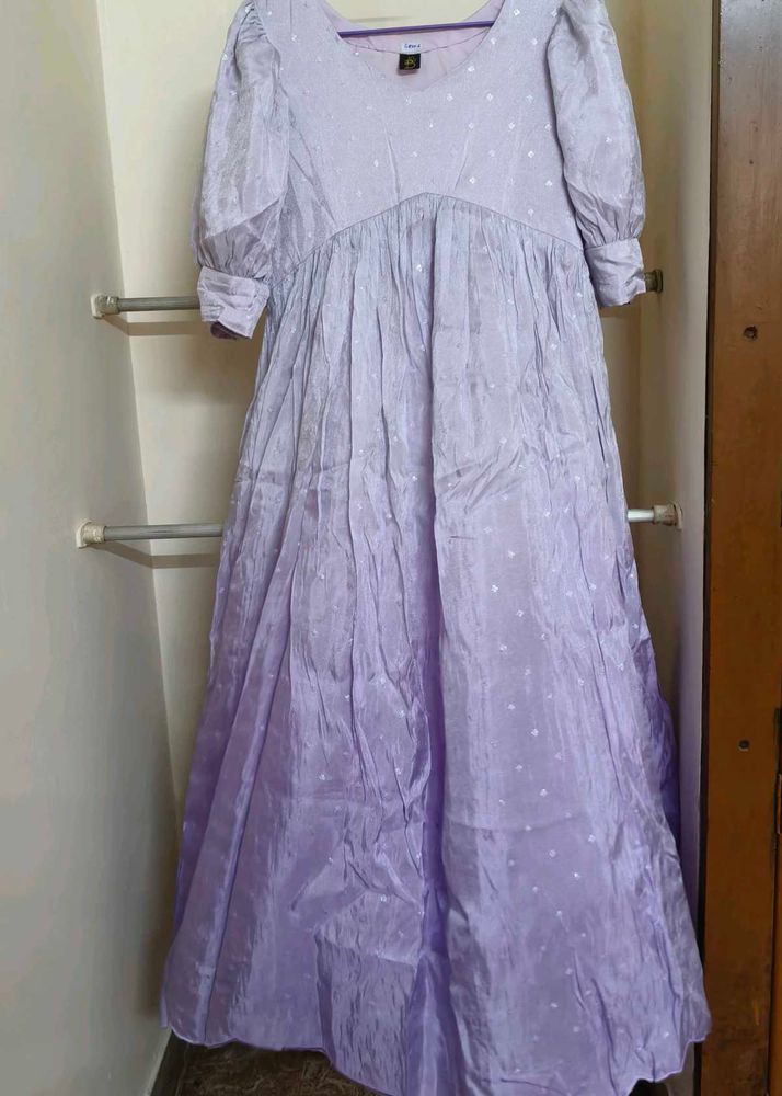 Ombre Lavender Gown |Shimmer Sequin Anarkali Dress