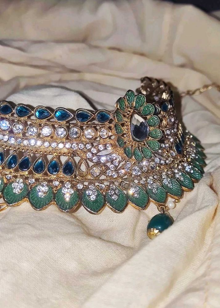 Emerald &amp; Sapphire Bridal Choker