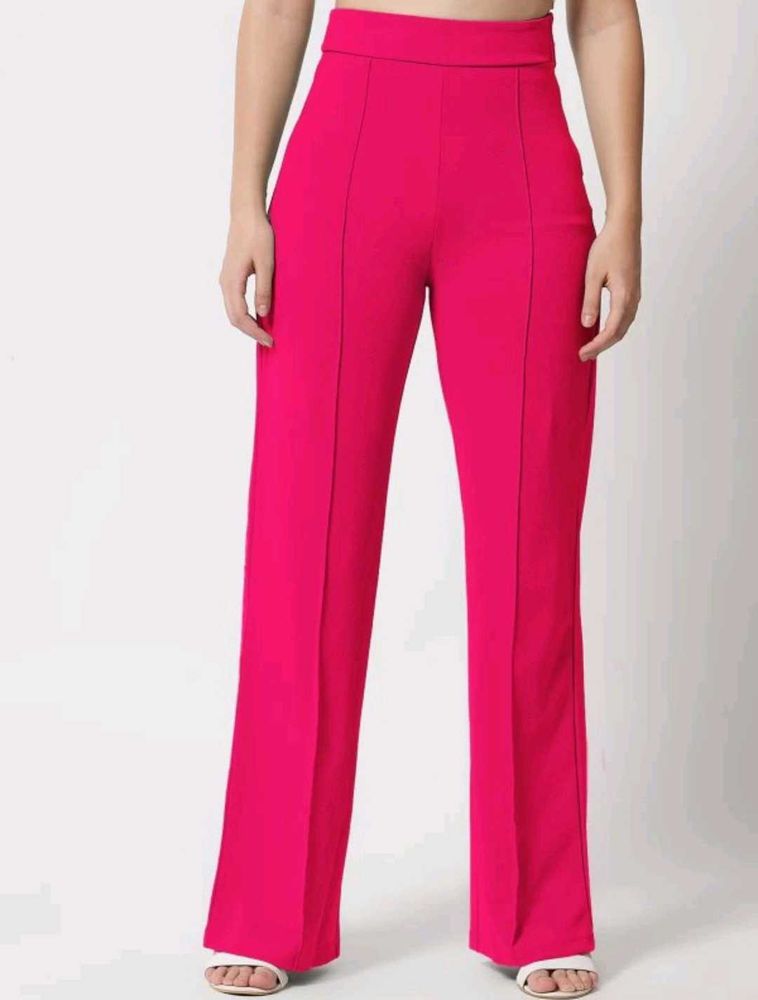 Hot Pink High Waist Trousers