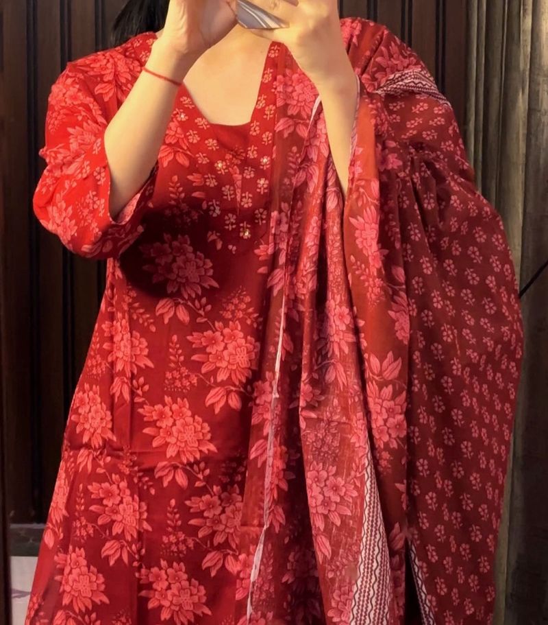 Floral Print Kurta Set