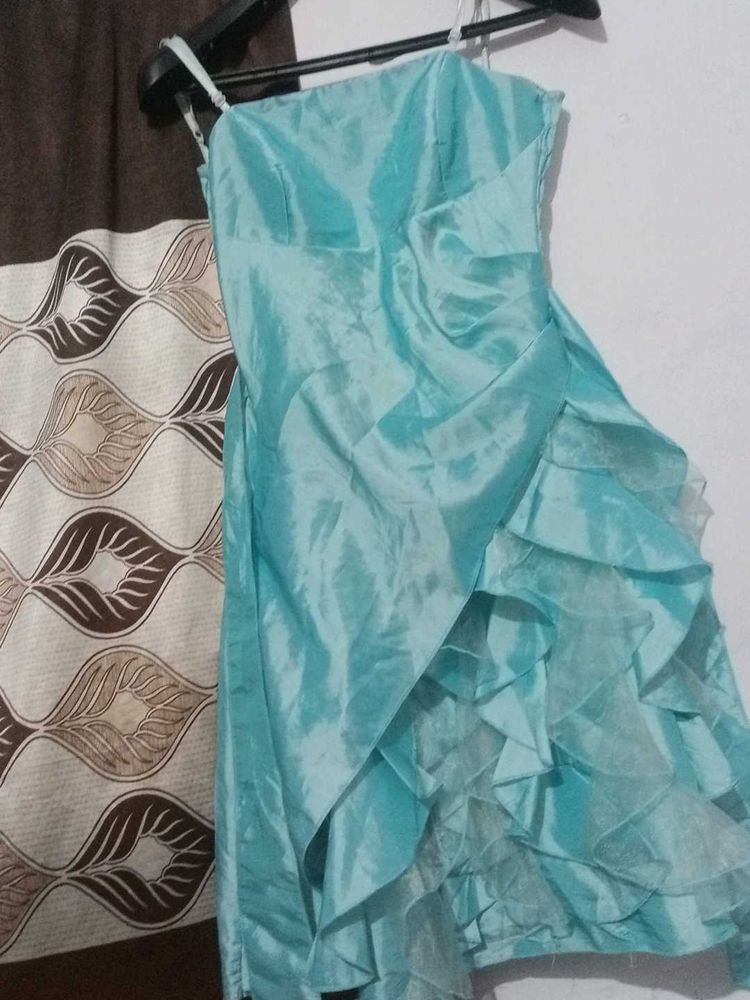 Aqua Strapless Party Dress 💙
