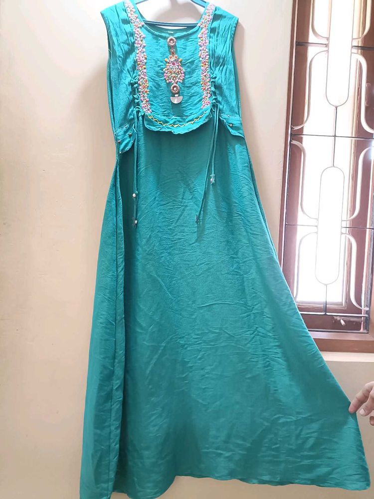 Blue Kurta Gown ✅💯