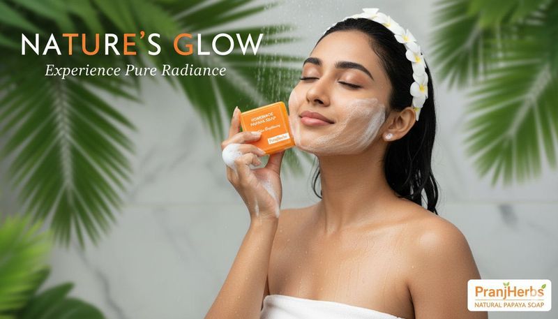 Nature's Glow Papaya Soap homemade