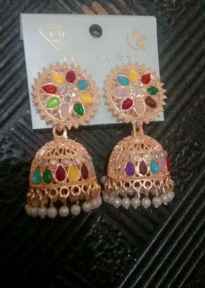 Colorful Jhumka Earrings