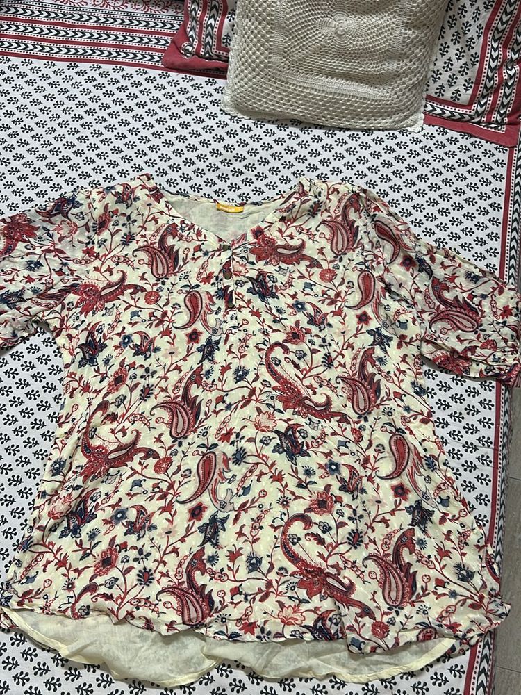 Mustard A-line Kurta