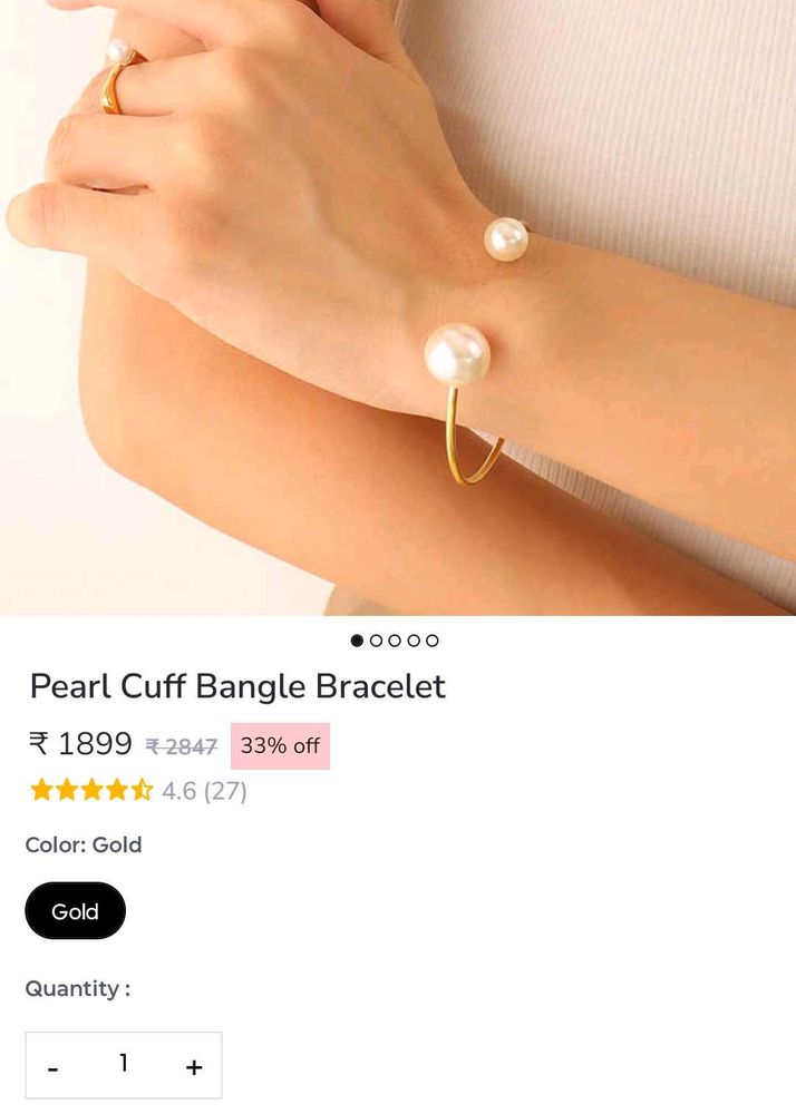 palmonas Pearl Cuff Bangle
