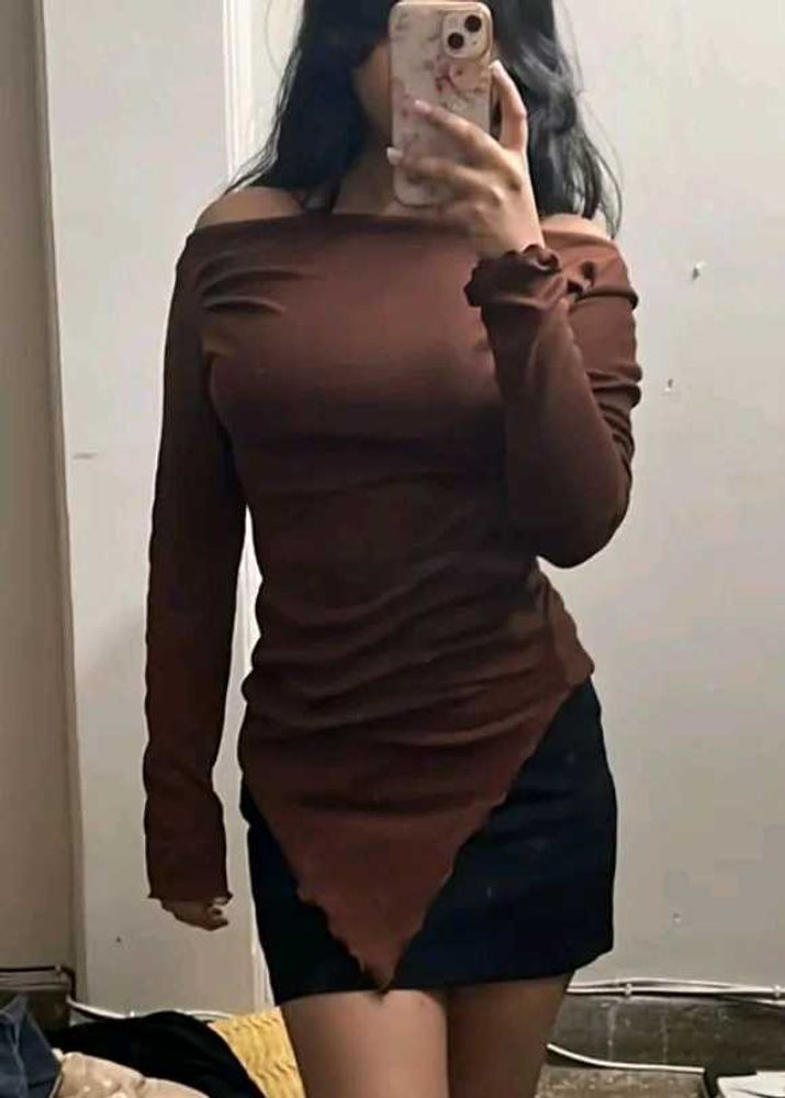 Brown Assymetric Top