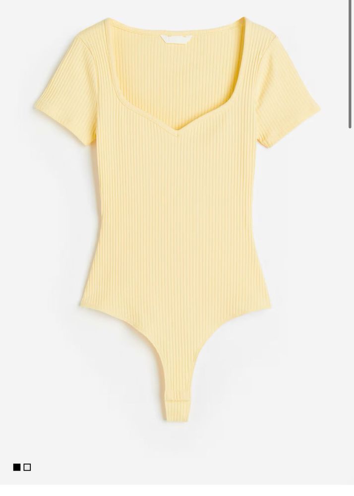 Sweet Heart Neck Imported Yellow H&amp;M Bodysuit