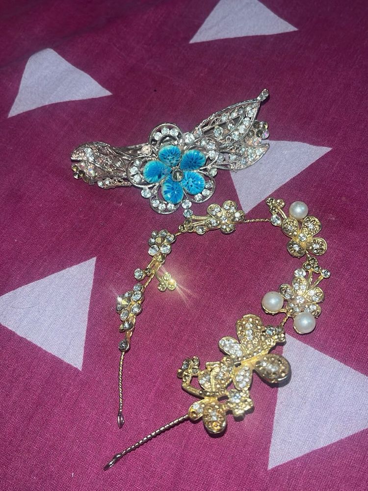 Beautiful crystal hair accessories