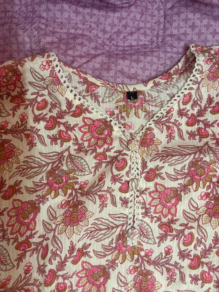 Floral Print Kurta