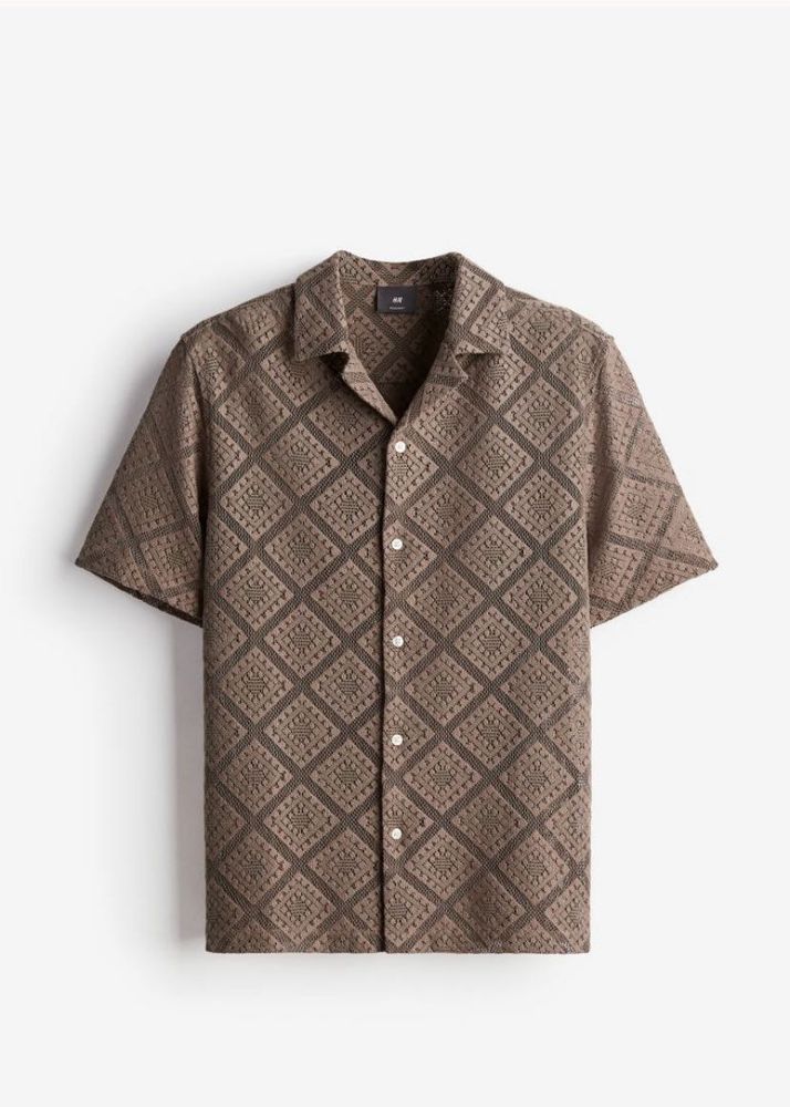 H&amp;m Crochet Beige Shirt