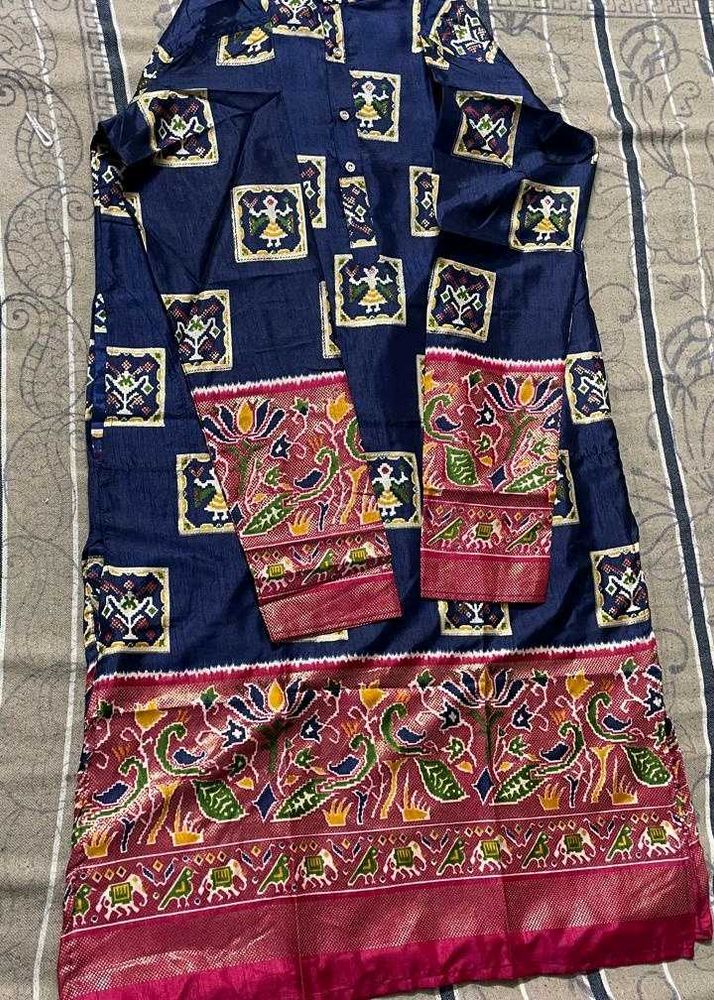 Blue Printed Kurta