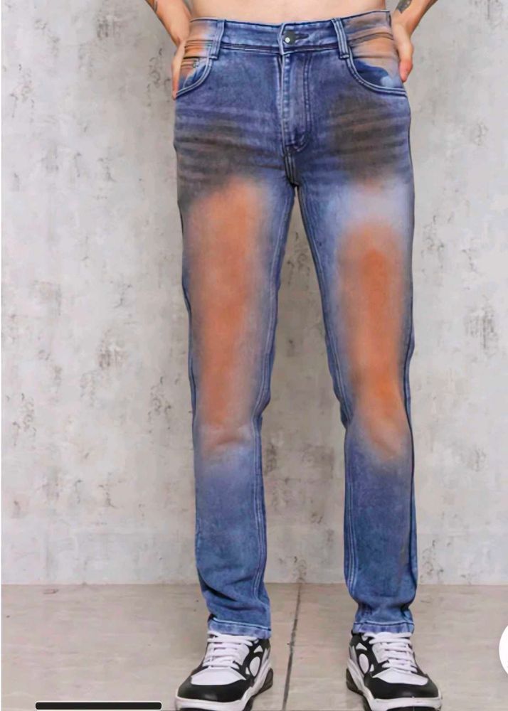Brand New Shein Acid Wash Jeans (Unique Tinted)