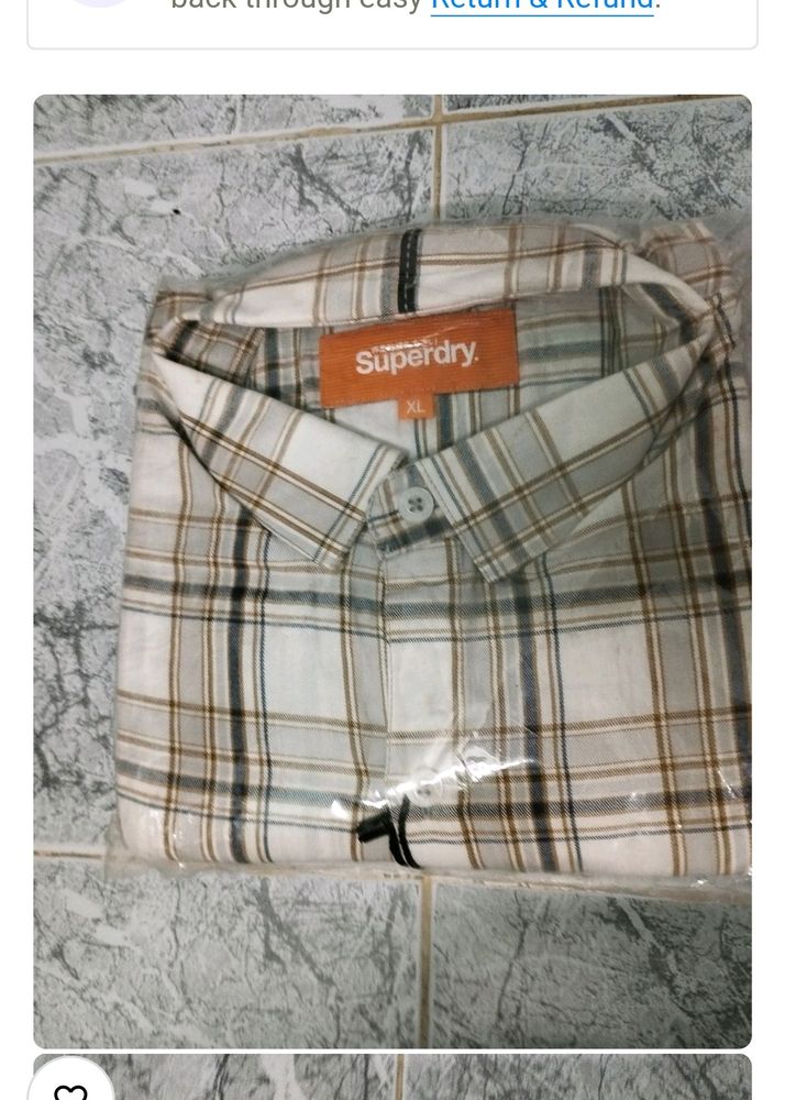 Superdry Branch Checks Beige Shirt