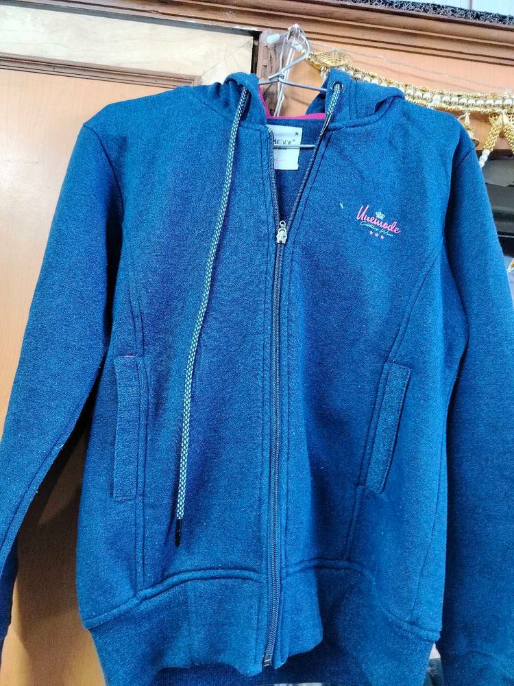 Blue Zip-Up Hoodie