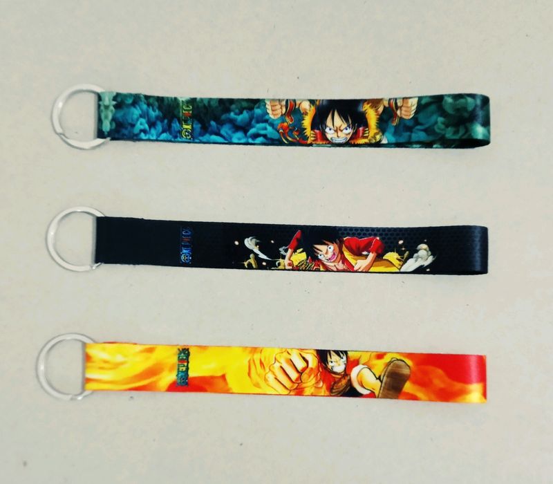 Monkey D Luffy 3 pcs Lanyard Keychain