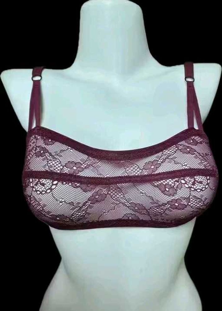 Burgundy Lace Bralette