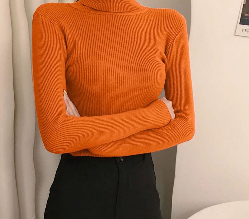 H&amp;M Orange Turtleneck Jumper