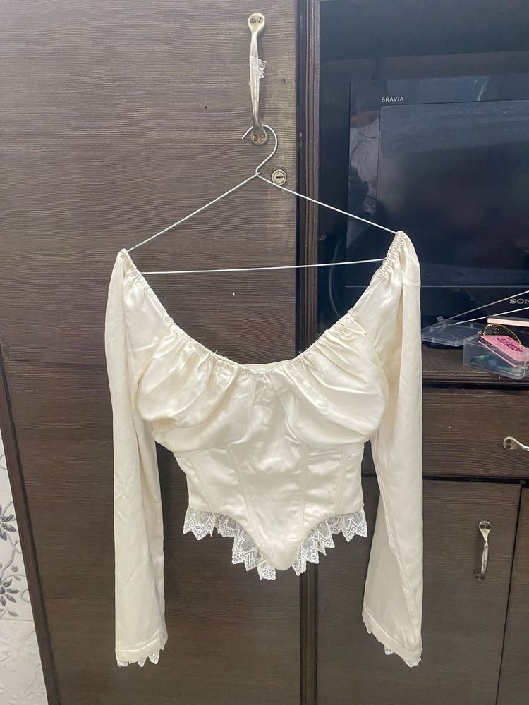 White Corset Top - Winter Appropriate