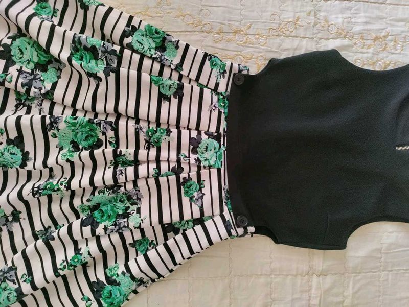 Striped Floral Dress