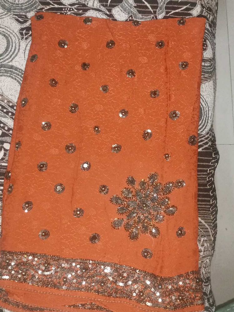 Brown Color Saree