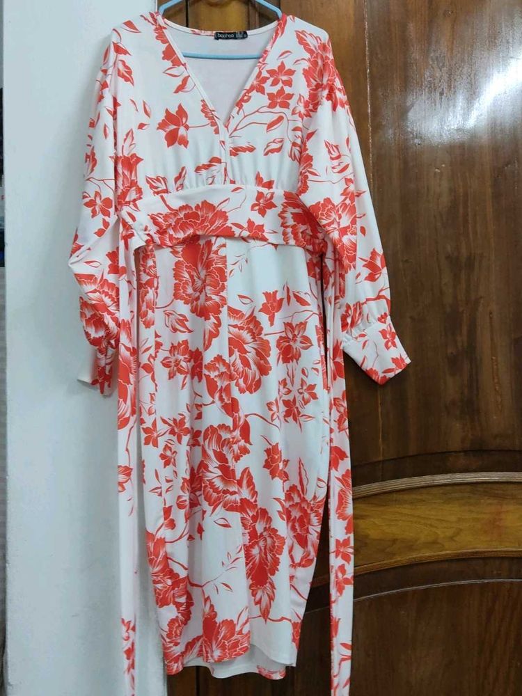 Floral Print Midi Dress