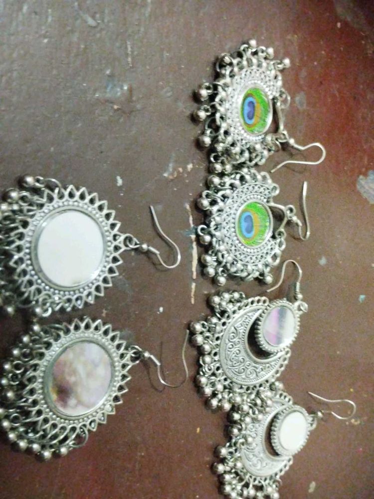 Silver Earrings 3 Combo