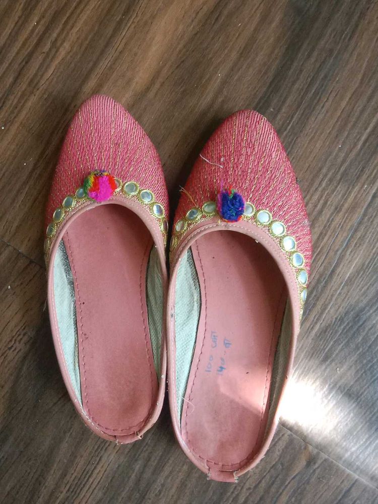 Pink Ethnic Flat belly