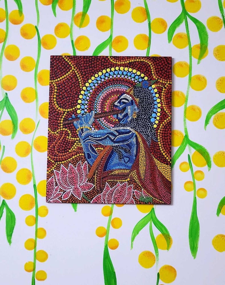Krishna Dot Painting Mandala