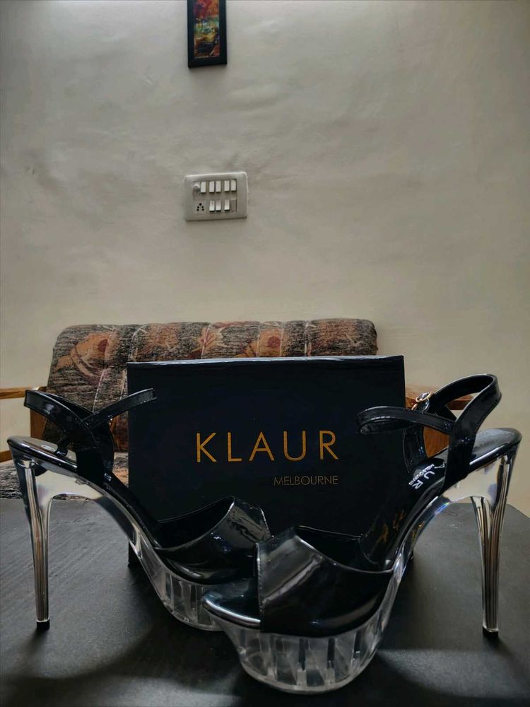 Black Platform Heels/Stilletos By Klaur Melbourne