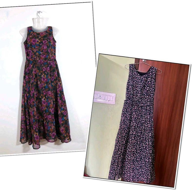 Floral Sleeveless Maxi Dresses