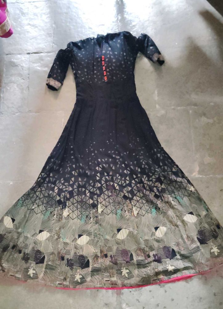 Black &amp; Gooden Geometric Print Gown