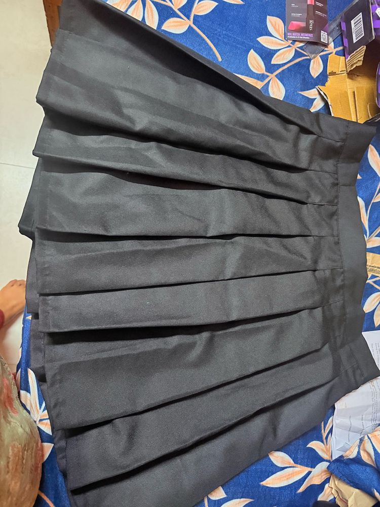 Black Pleated Skirt