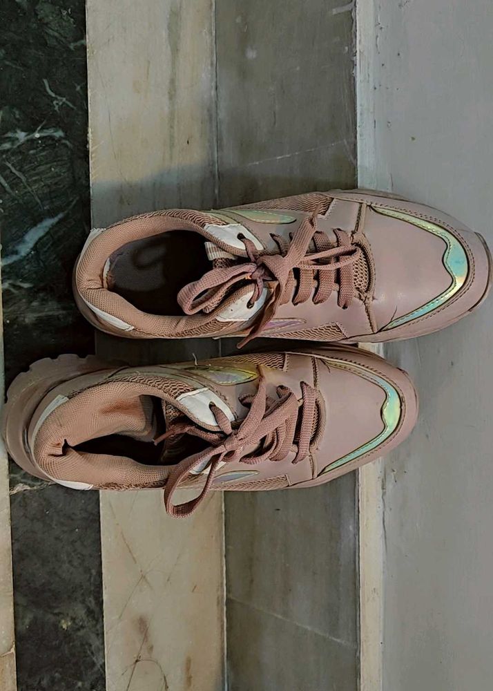 Solid Pink Women Sneakers